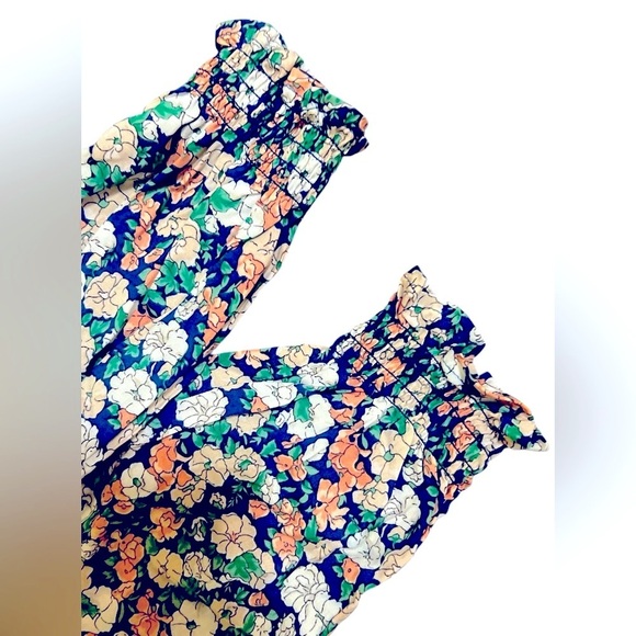 Cynthia Rowley Blue Floral 🌷V-Neck Blouse - Picture 5 of 7